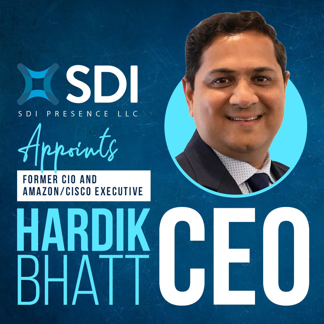 SDI Presence Appoints Hardik Bhatt to Chief Executive Officer